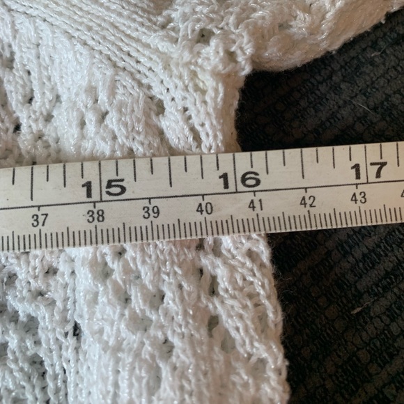 LOFT White button down cardigan. Size M. - Picture 6 of 8